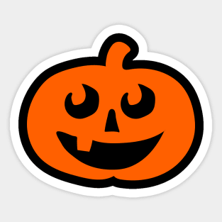 Cute Cartoon Halloween Pumpkin Face Costume Sticker